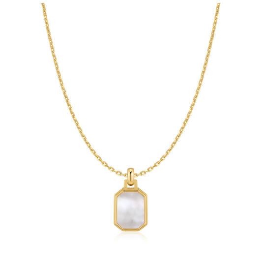  Tide Echo - Schakelcolliers - Zilver / 14kt GP - Parel - 48cm